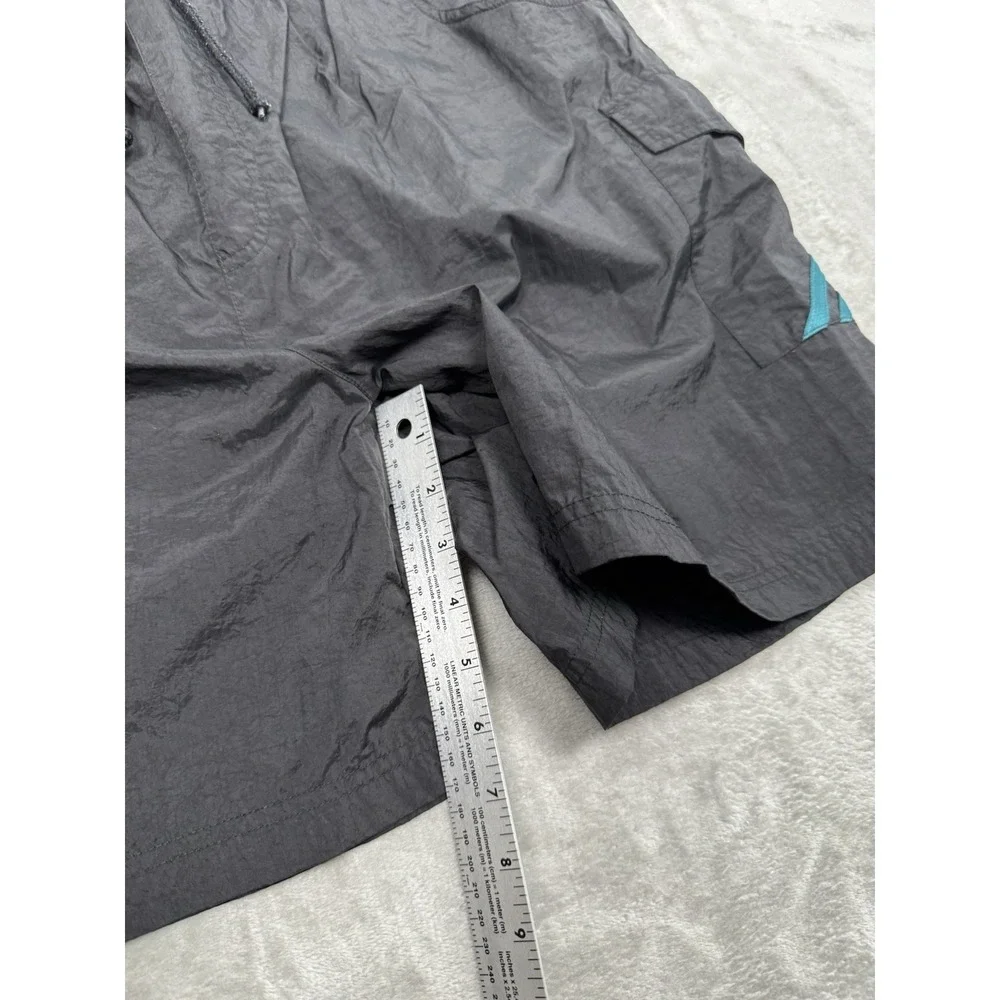 Vintage Adidas Shorts Mens XL Black Nylon Mesh Lined Swim Trunks Running 90s Y2K